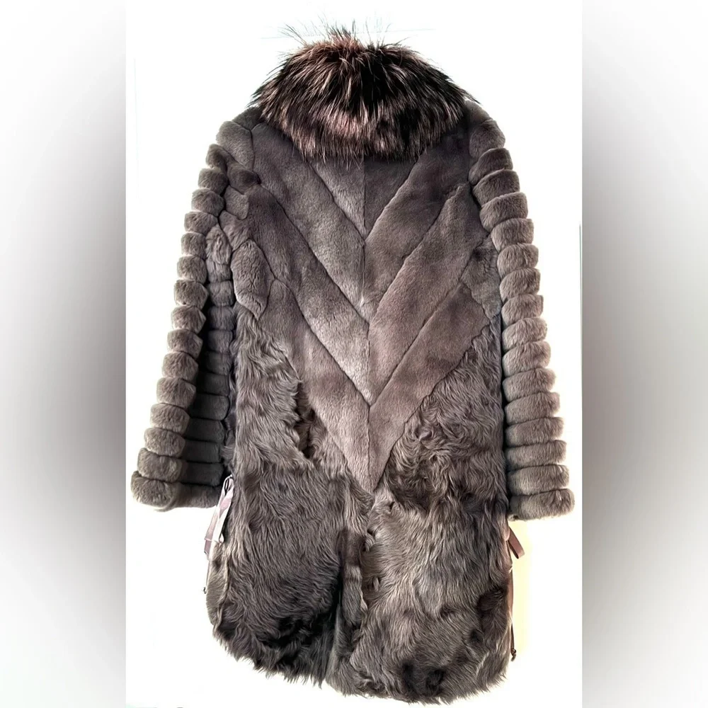 roksolana fox fur in mauve - Picture 3 of 8